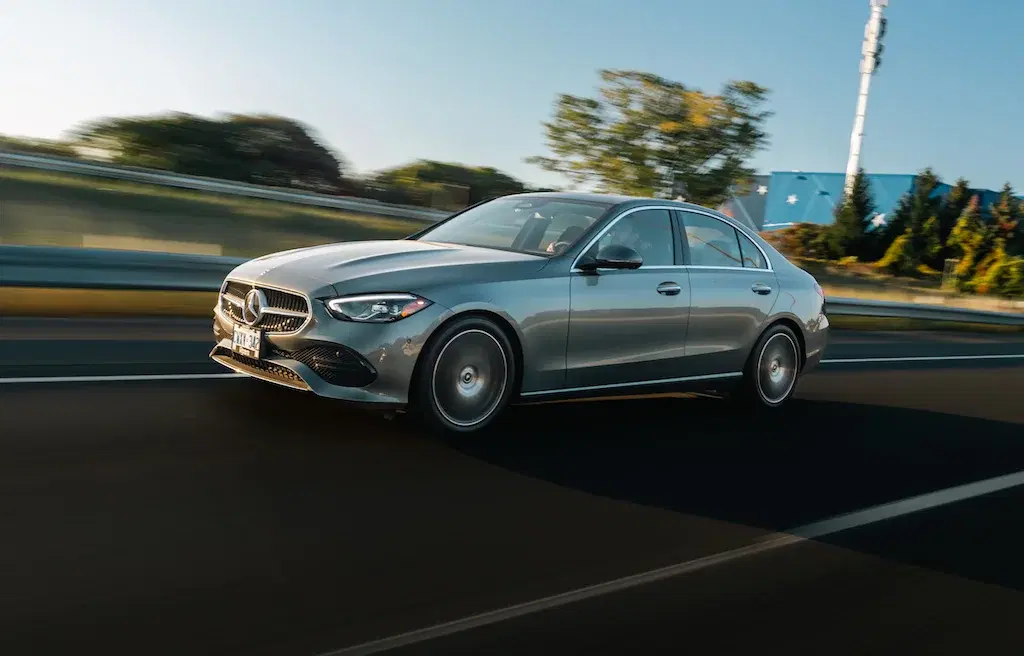 Mercedes-Benz vehicle in Roam brand marketing photography