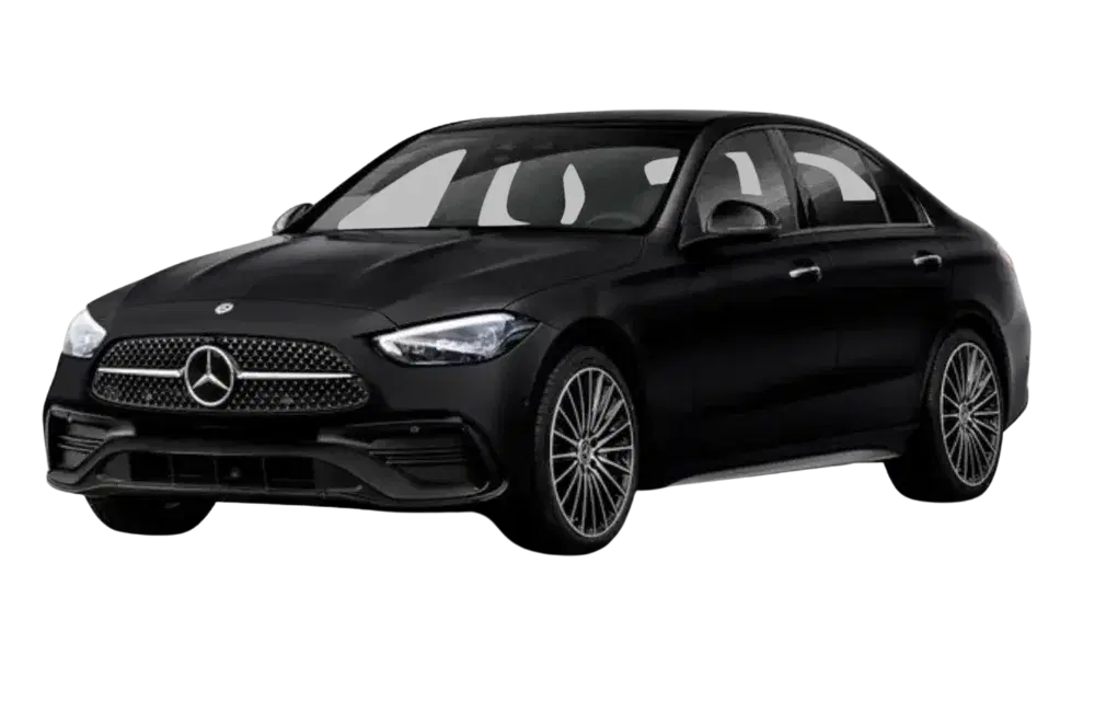 Luxury Mercedes-Benz sedan on a city street