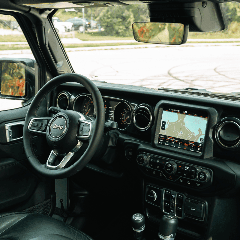 Jeep Wrangler interior dashboard